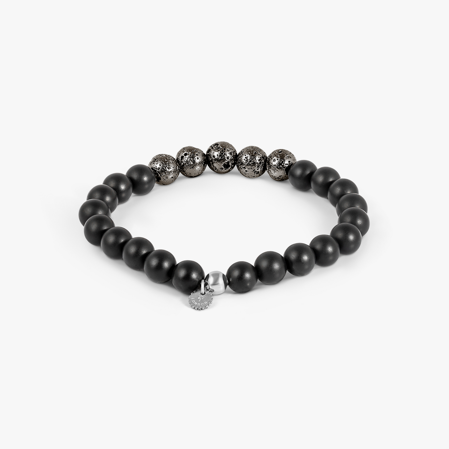 Vesuvius Bracelet In IP Plated Stainless Steel With Black Agate