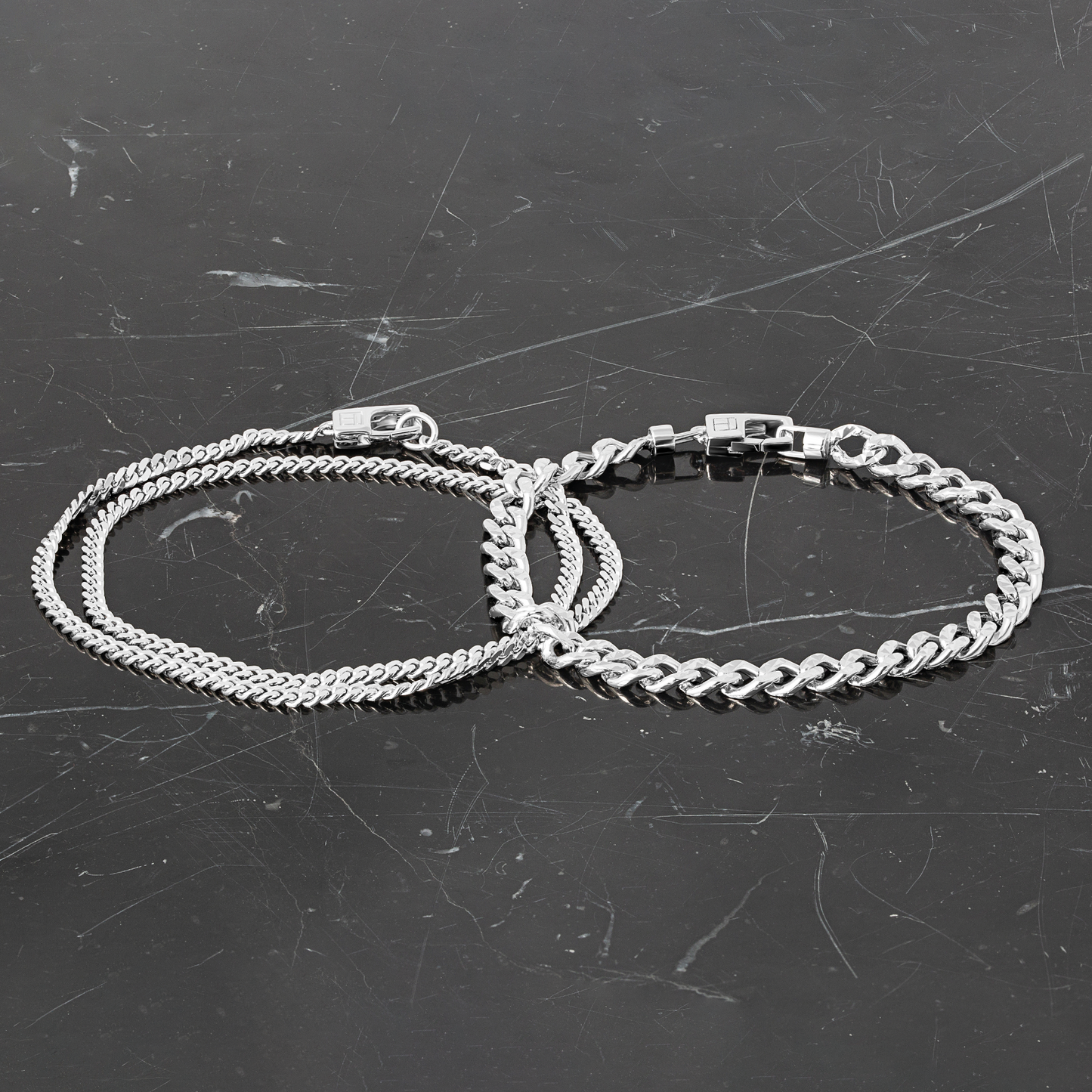 Martellato Chain Bracelet In Sterling Silver