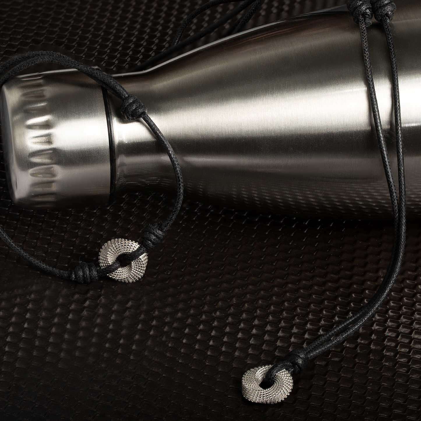 Mobius Knot Wax Cord Bracelet in Black