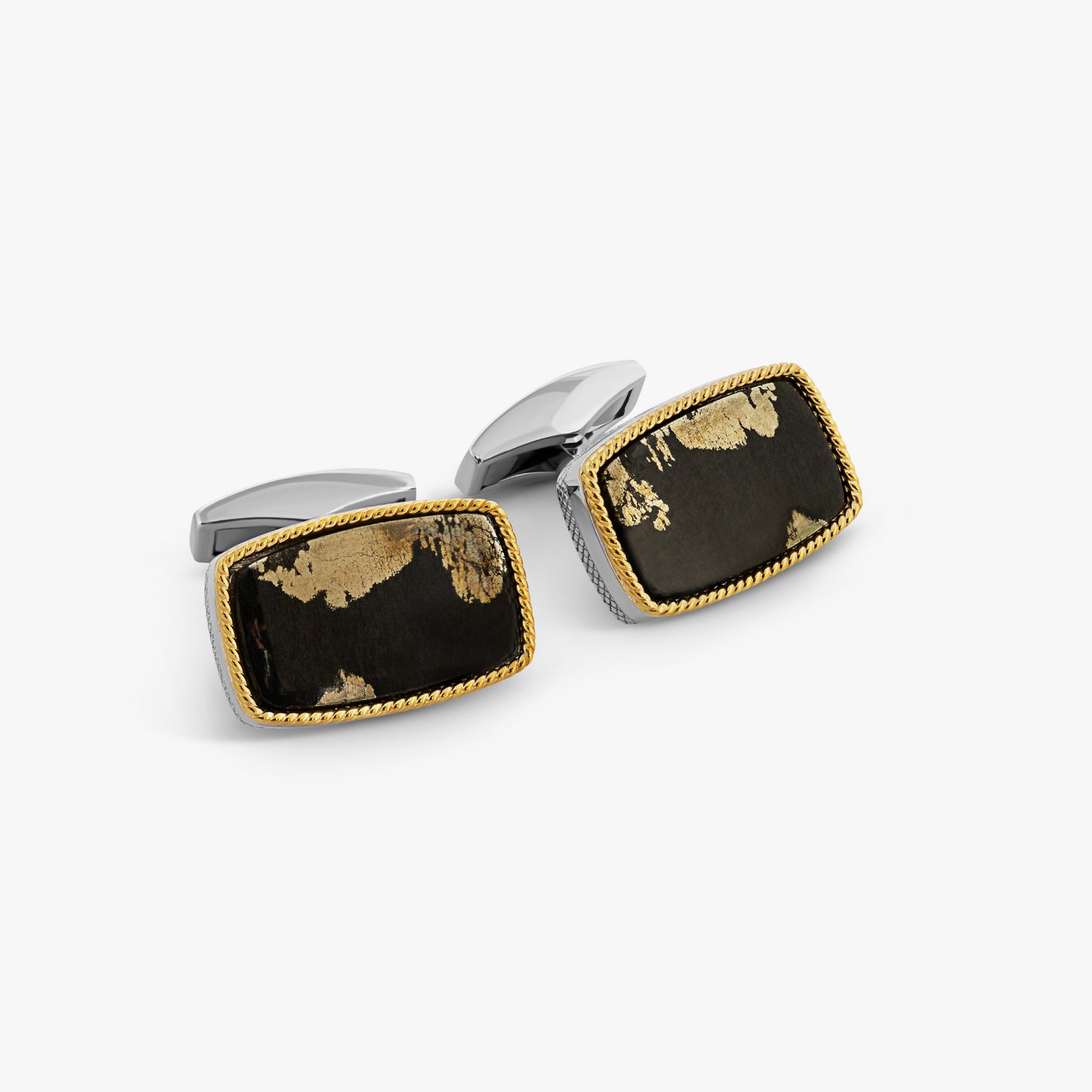 Apache Gold Cufflink in Sterling Silver with Yellow Gold (Limited Edition)