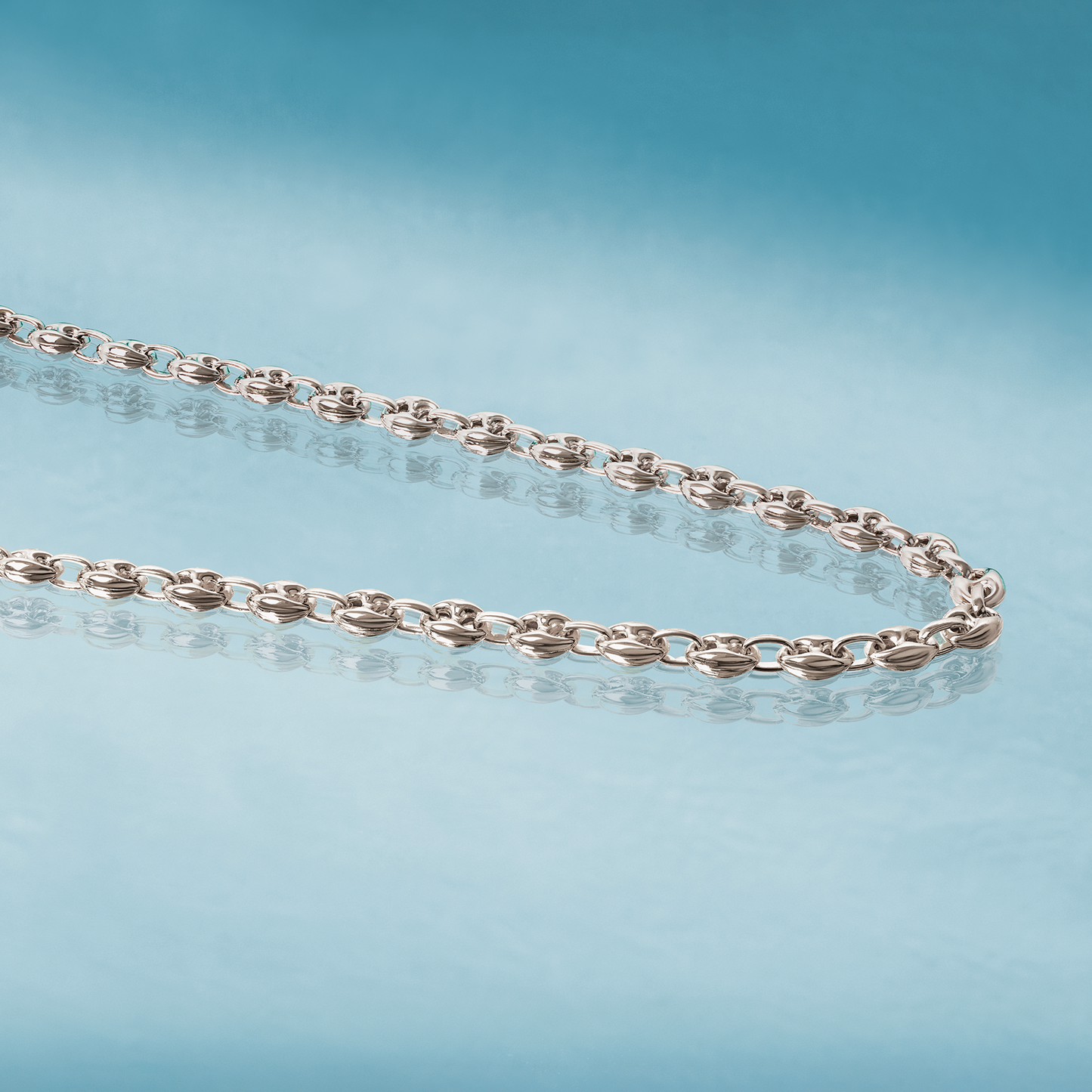 Marine Link Necklace In Sterling Silver