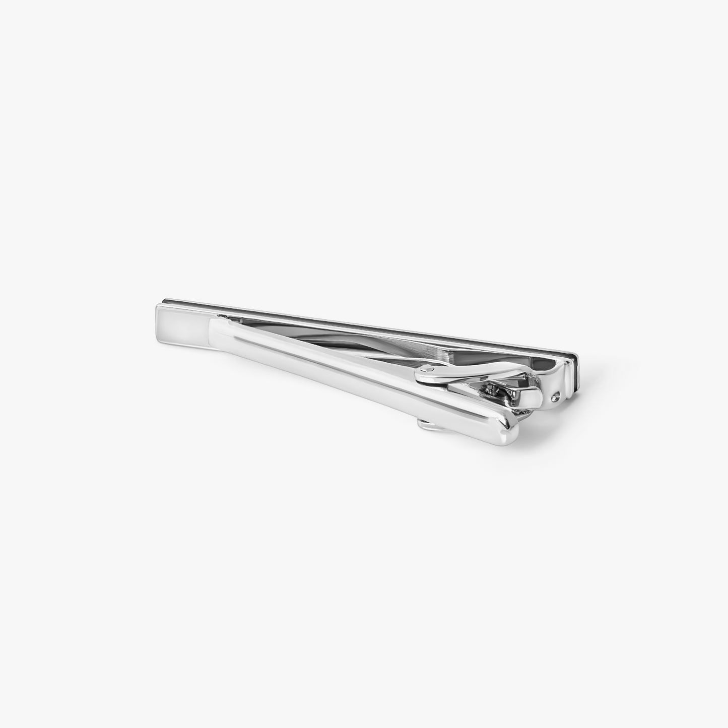 THOMPSON Cairo Pyramid Tie Clip With Grey Enamel