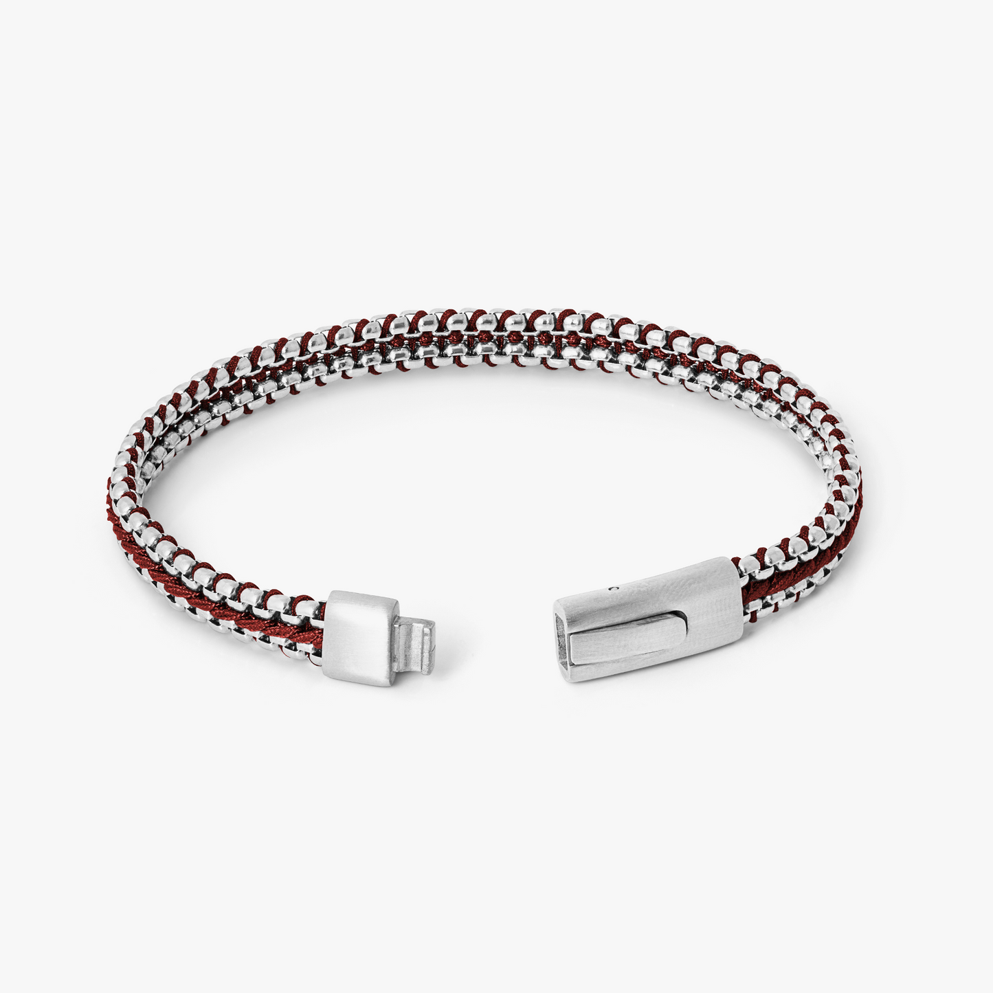 Tris Button Bracelet In Burgundy
