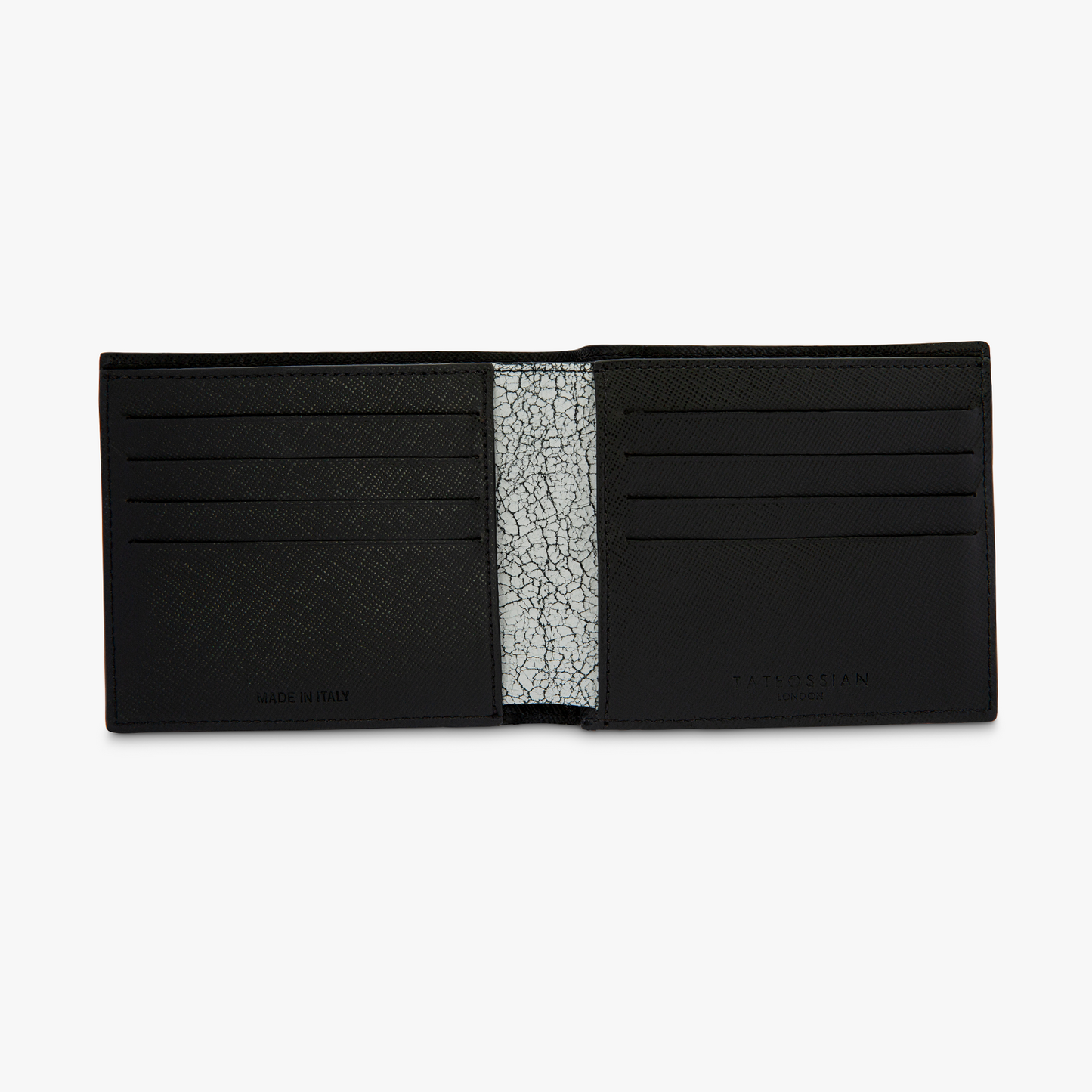 Graffiti Colorama bifold wallet in black and white leather (UK) 3