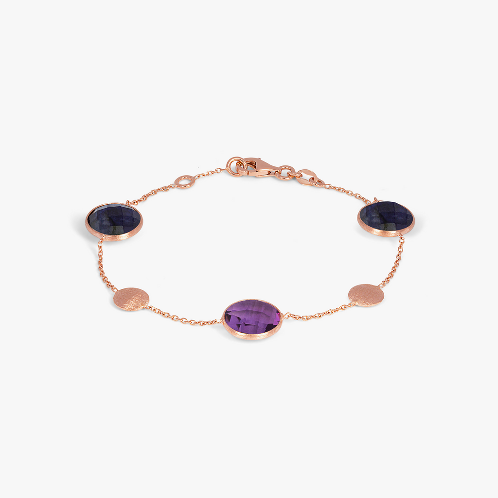 Amethyst rose gold bracelet discount
