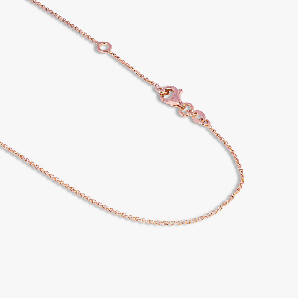 Kinsley Armelle 18K Rose Gold Ion Plated Stainless Steel Pink Layering Magnetic Smooth Bar Necklace Clasp Accessory