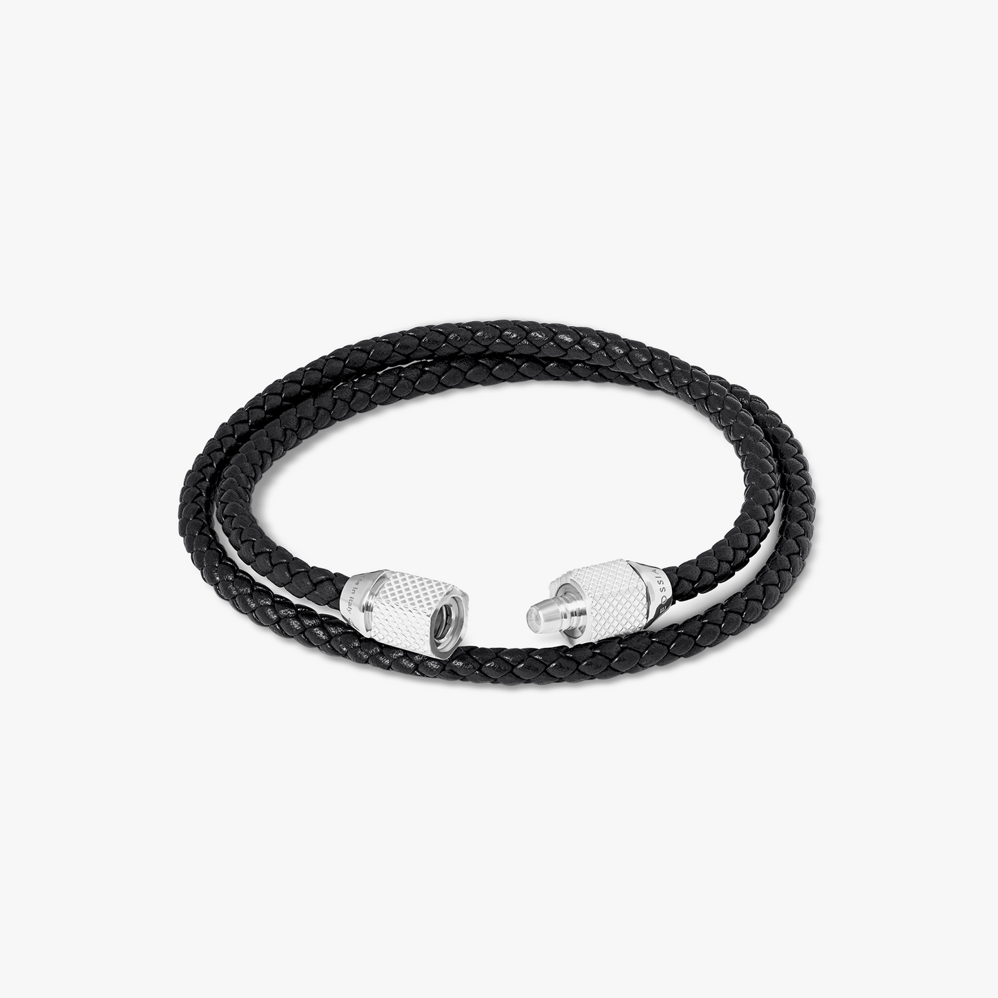 Signature Hexade Pop Bracelet In Black With Rhodium Plated Silver