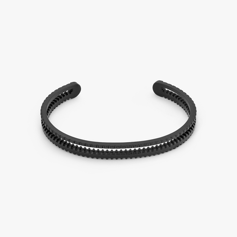 Black IP plated stainless steel Elements bangle