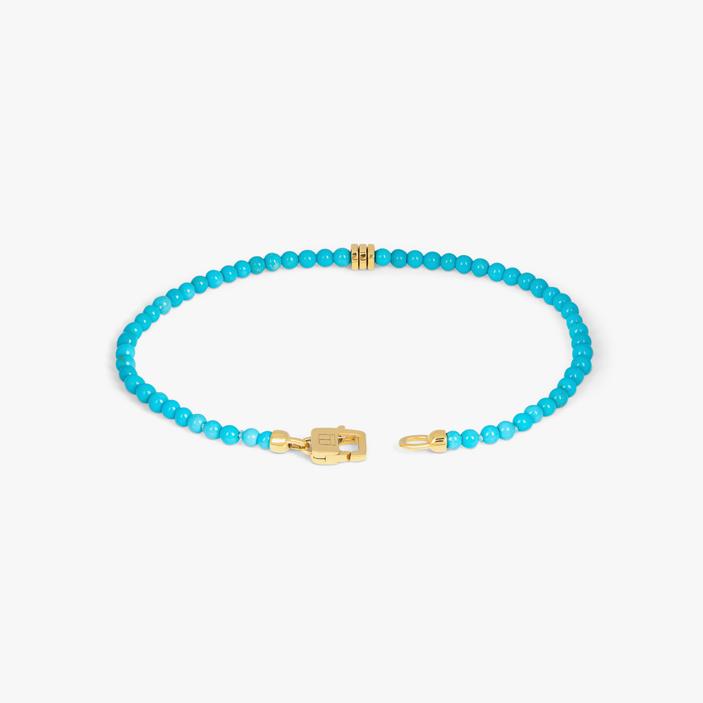 Precious Stone bracelet with turquoise in 18k | Tateossian