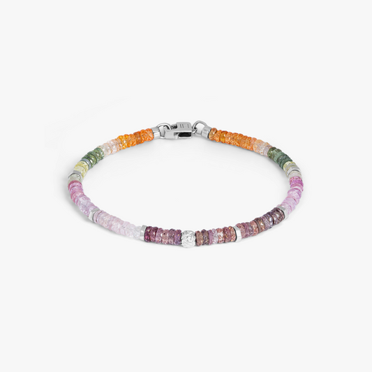 Nodo Beaded Bracelet In Multicolour Sapphire