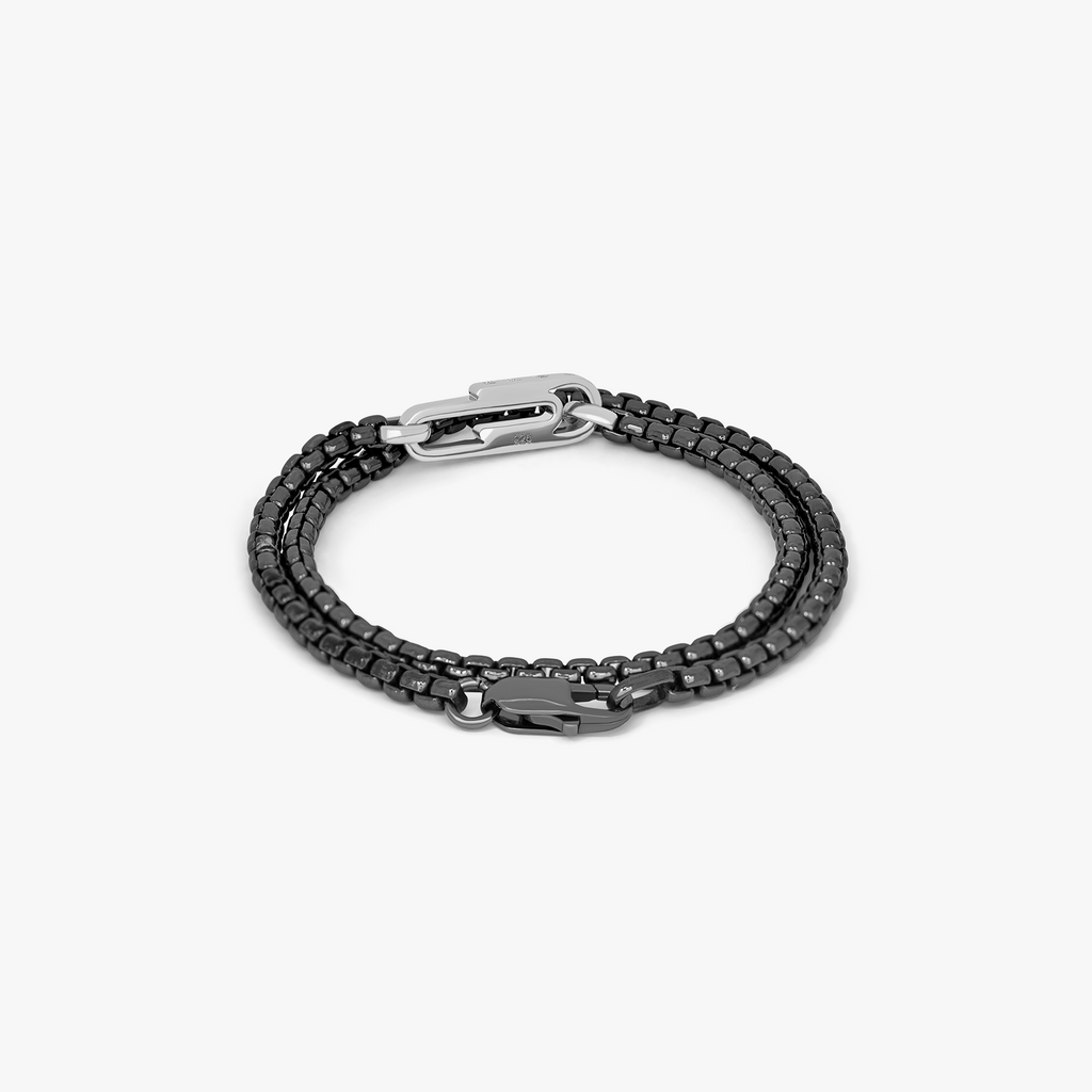 Catena Contrast bracelet with rhodium plated silver paperclip