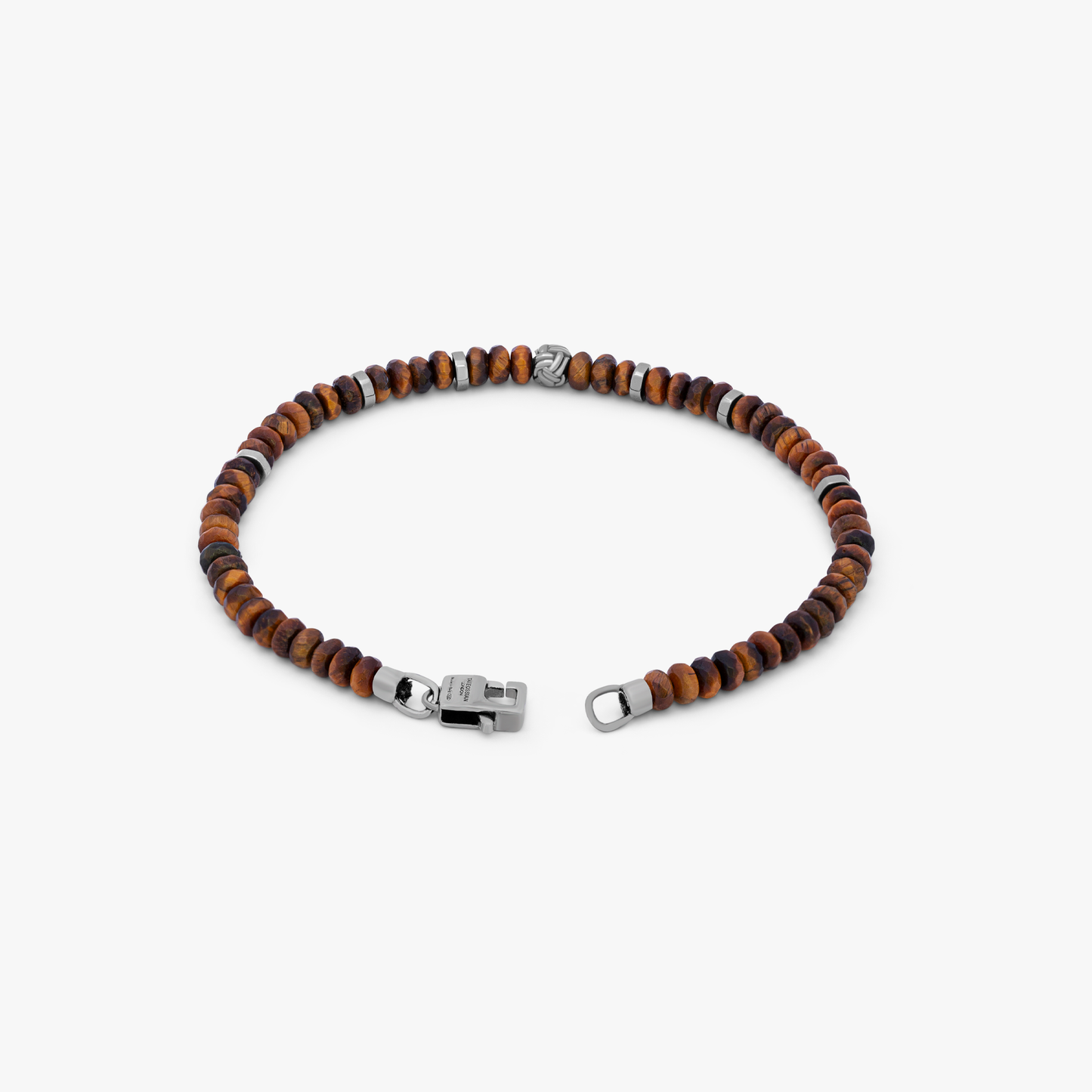 Nodo Beaded Bracelet In Brown Tiger Eye