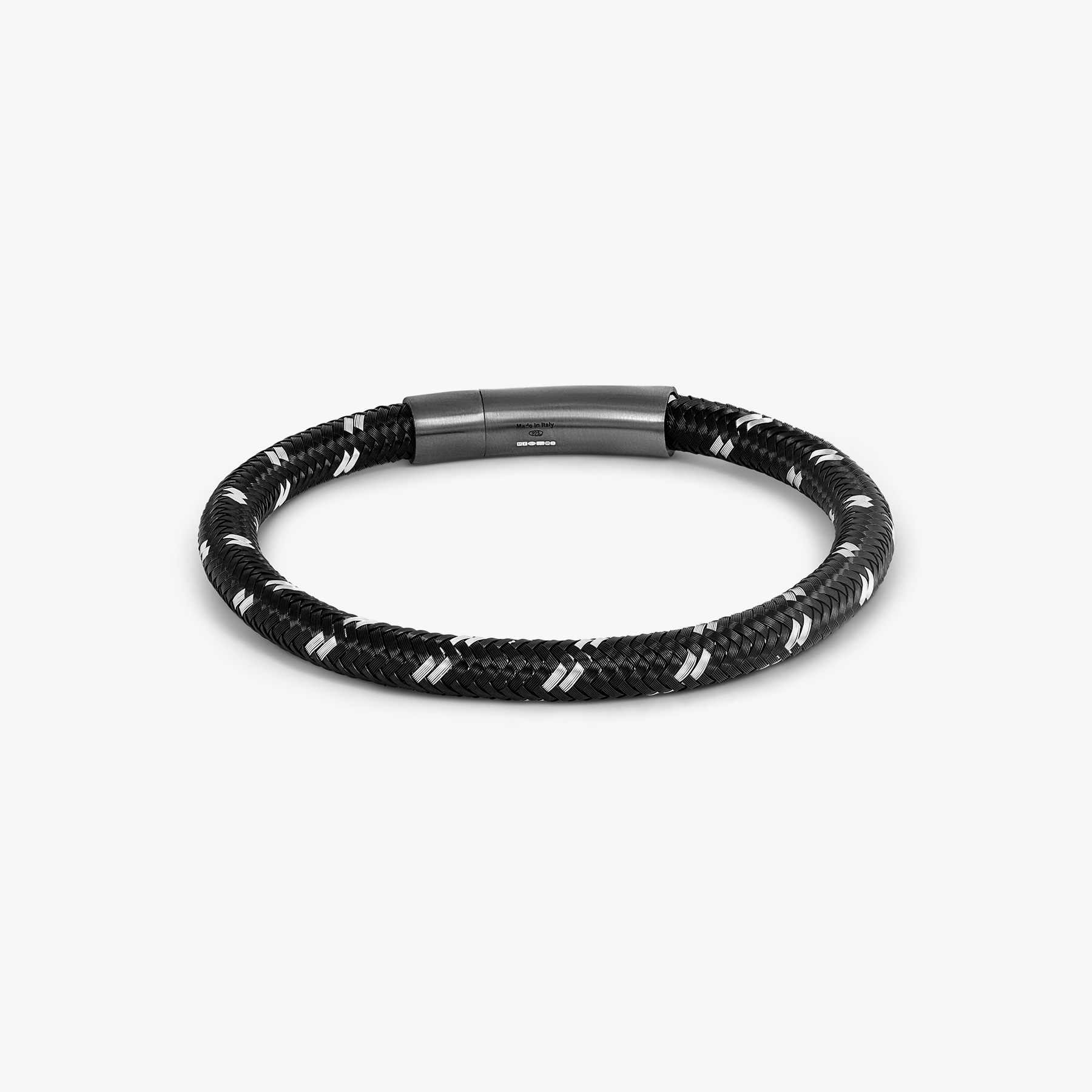 Charles Click Chalif Enamelled Copper Bracelet in Black Ruthenium Plated Silver