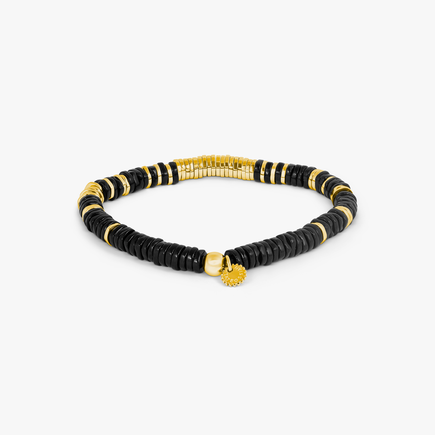 Constellation Bracelet In Yellow Gold & Black Agate