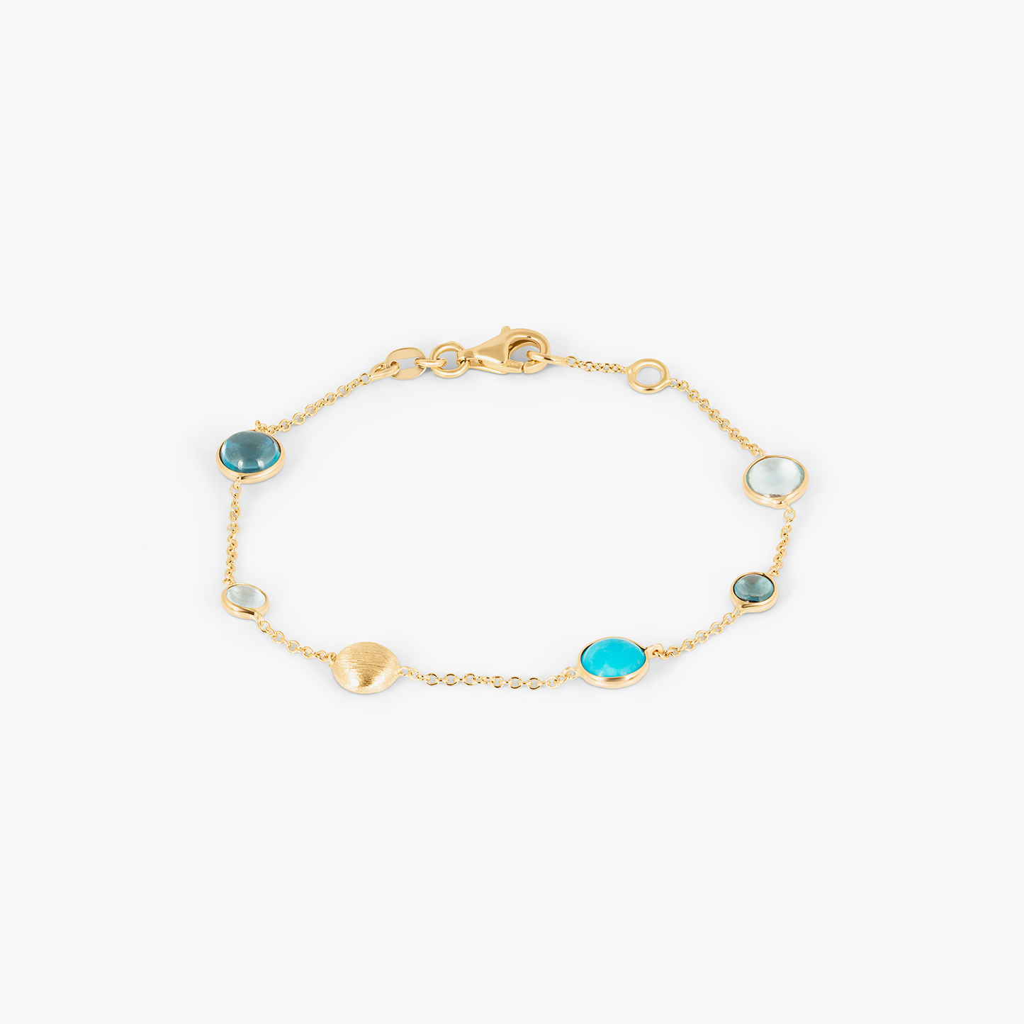 Isfahan Bracelet In 14K Yellow Gold With Topaz & Turquoise