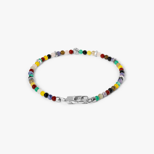 Nodo Semi-Precious Bracelet With Multicolour Beads