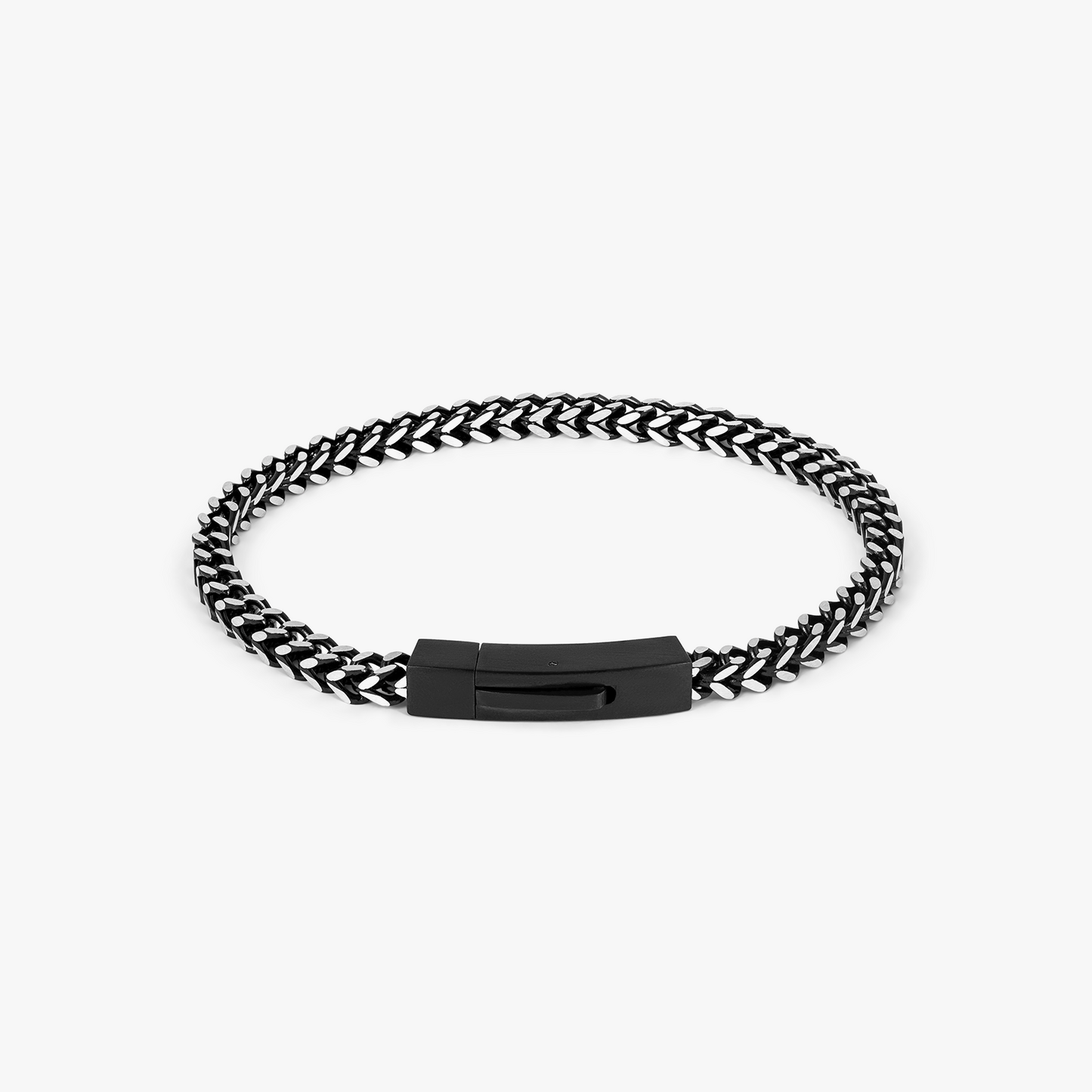 Chevron Click Bracelet In Matte Black