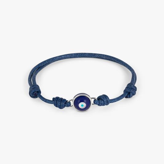 Macrame Milos Evil Eye Bracelet In Blue