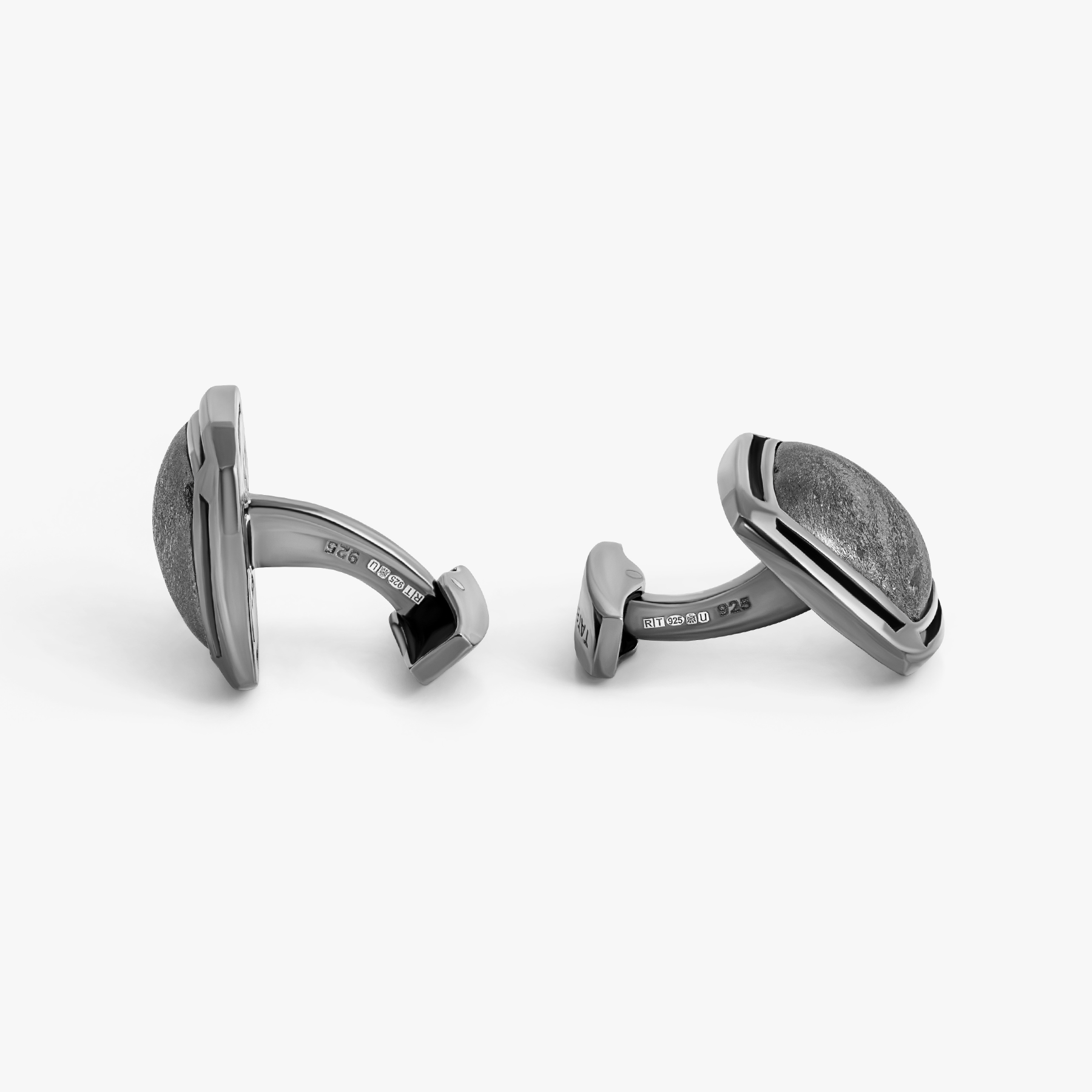 Specular Hematite cufflinks in Sterling Silver (Limited Edition)