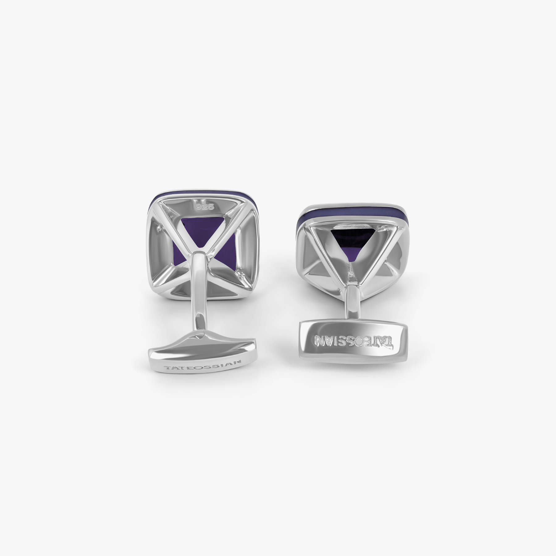 Pyramid Stone Cufflink with Amethyst & Purple Enamel (LIimited Edition)
