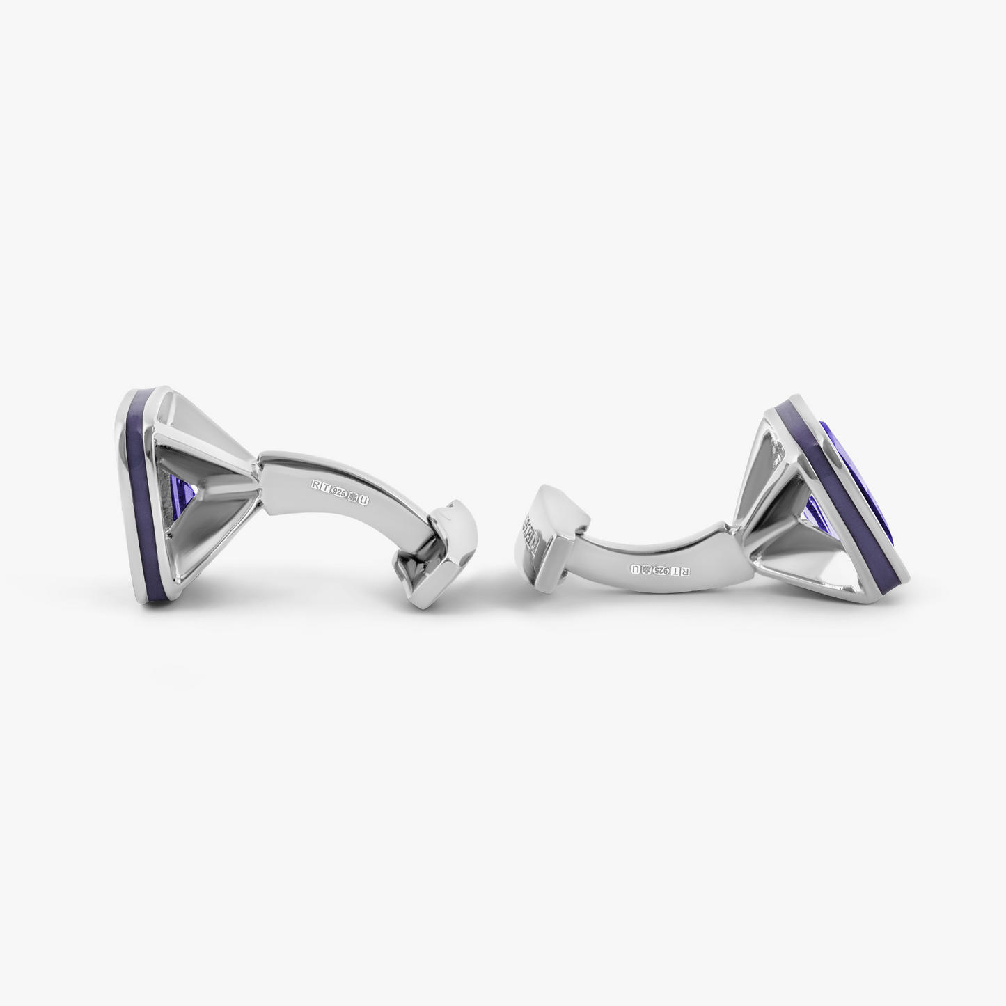 Pyramid Stone Cufflink with Amethyst & Purple Enamel (LIimited Edition)