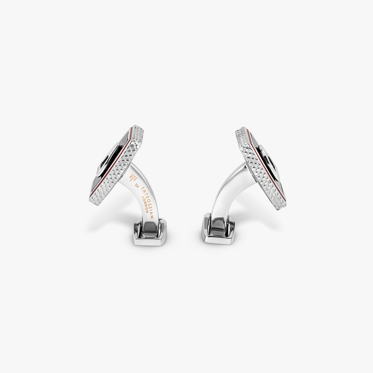 Ascot Cufflinks in Palladium & Onyx