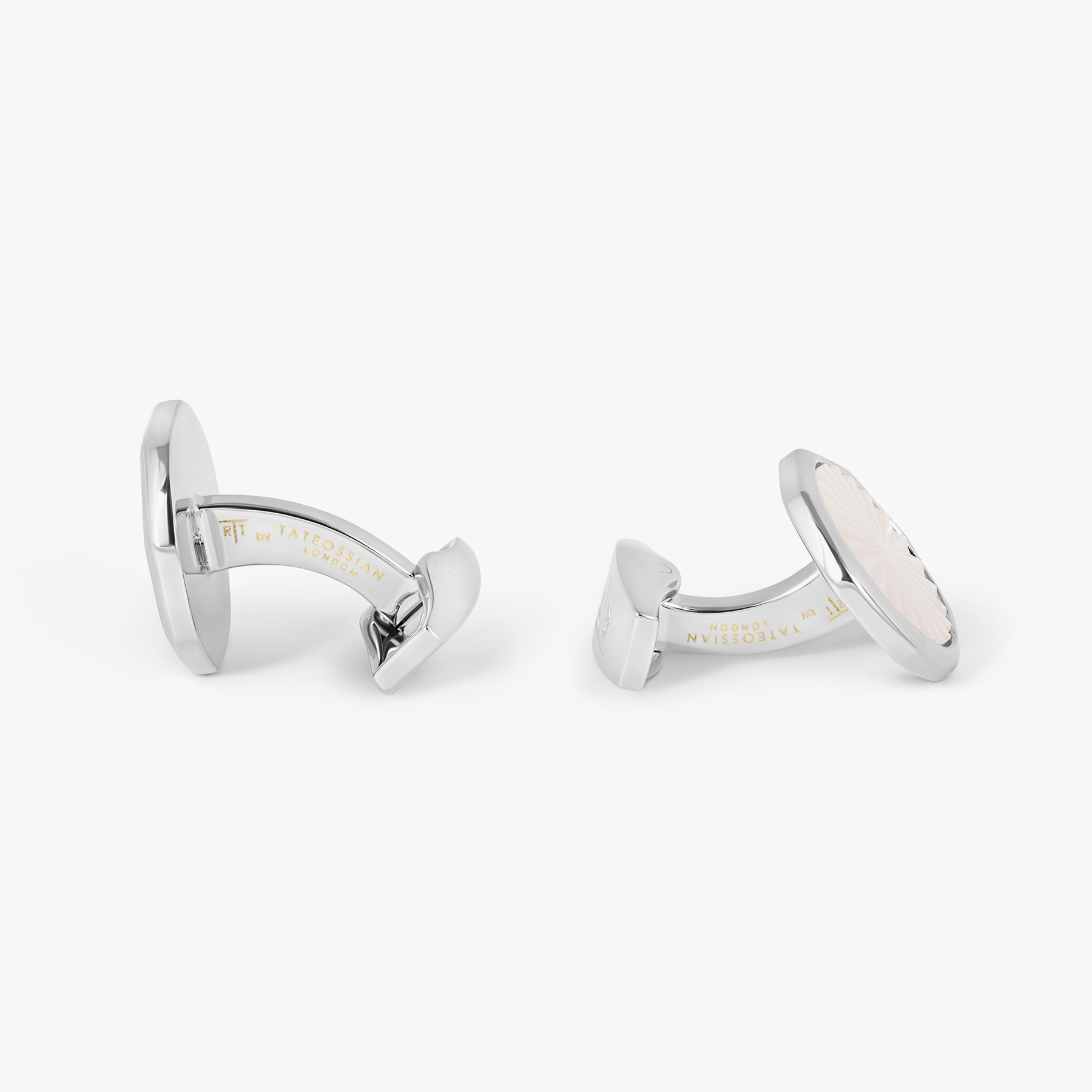 Sunburst Cufflinks in Palladium & White Mother of Pearl Sunburst Cufflinks in Palladium & White Mother of Pearl