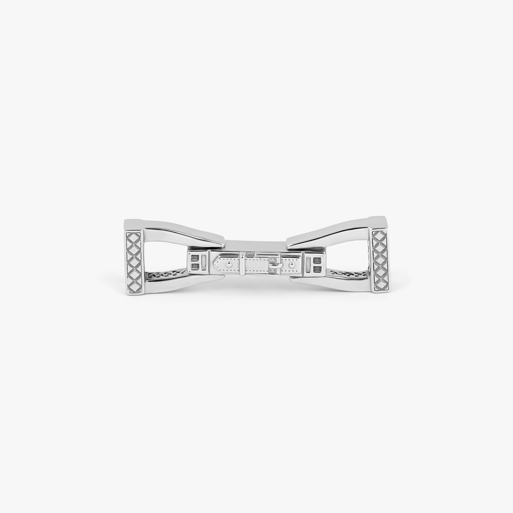 Ascot Cufflinks in Rhodium-Plated Silver