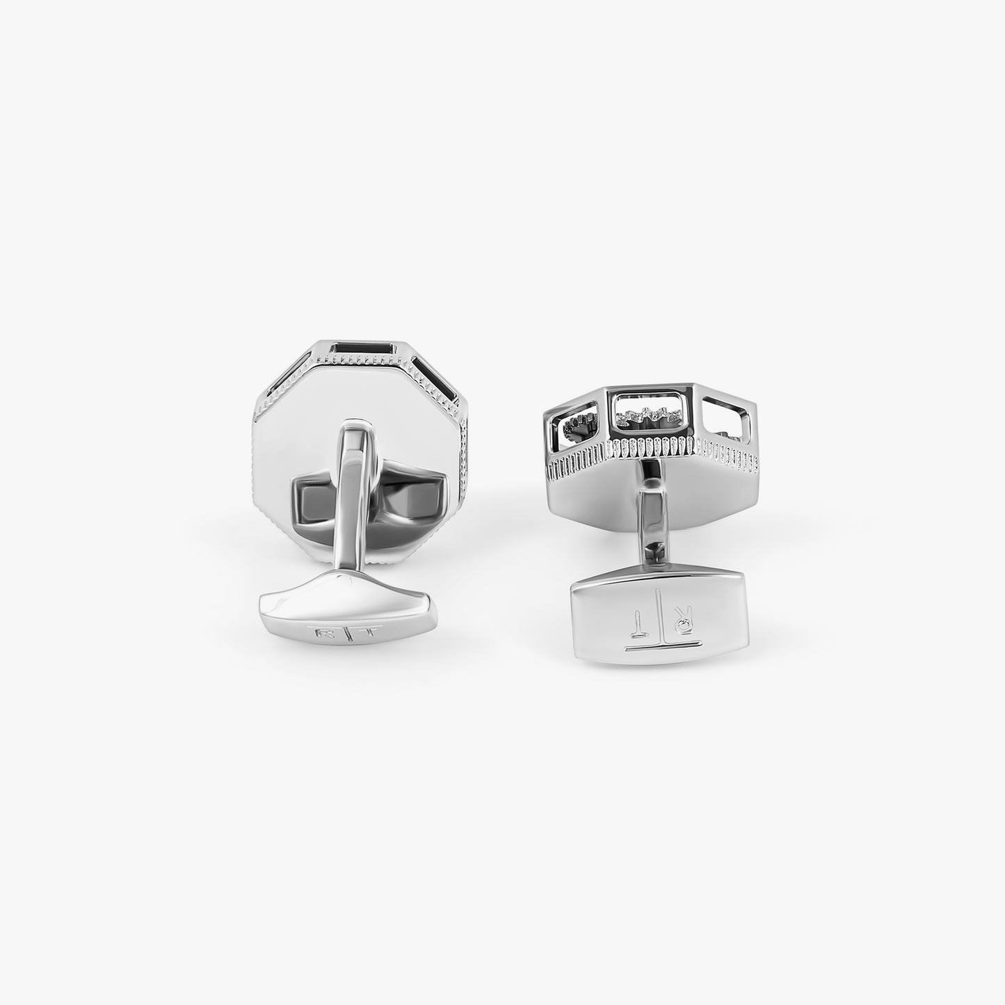 Octo Gear Cufflinks in Palladium