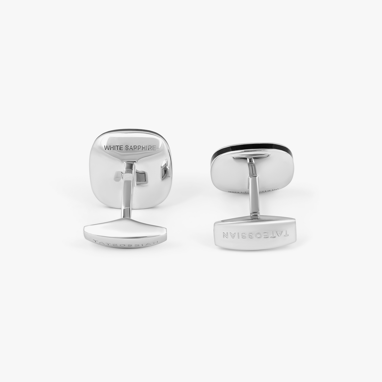 Signature Cufflinks in Rhodium & White Sapphire