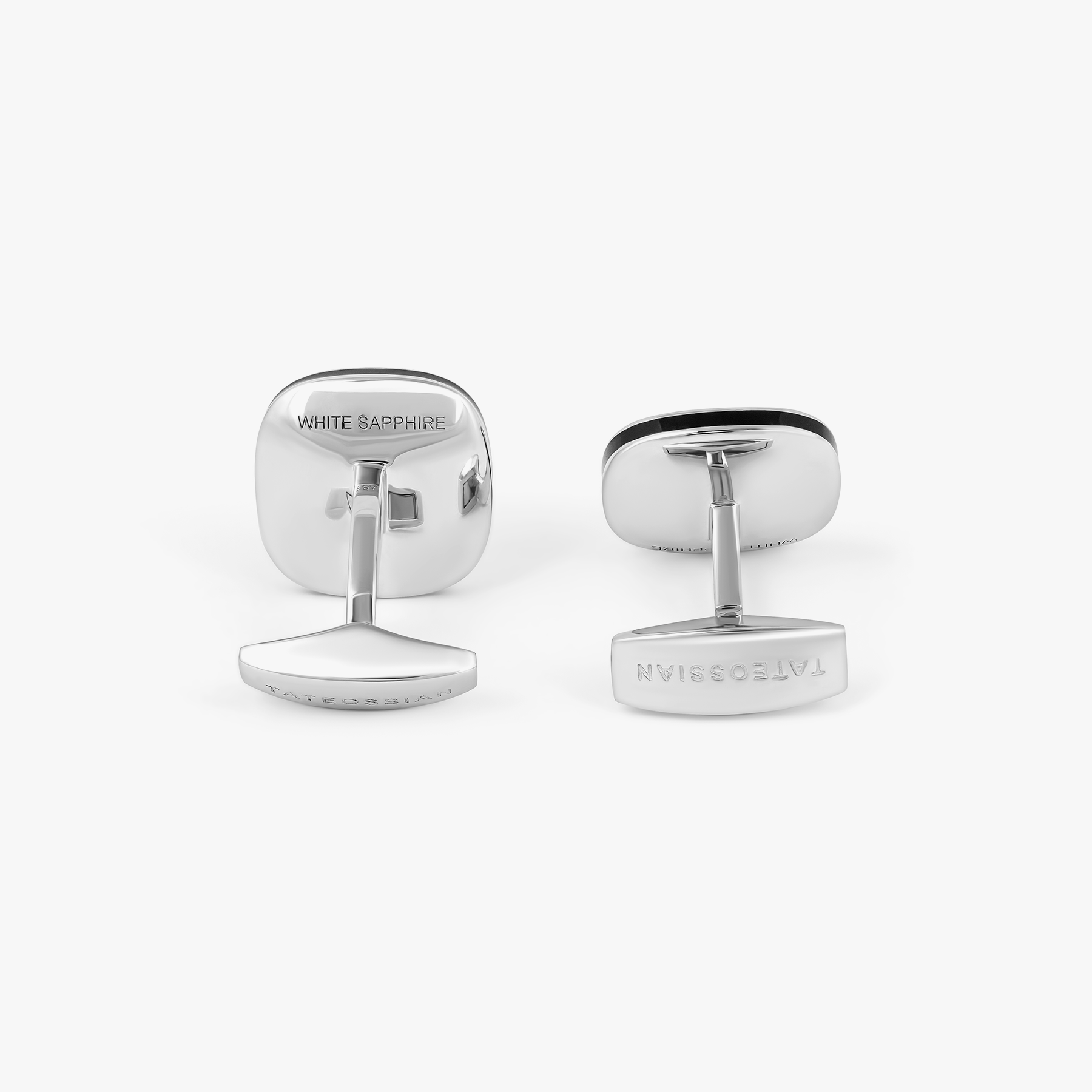 Signature Cufflinks in Rhodium & White Sapphire