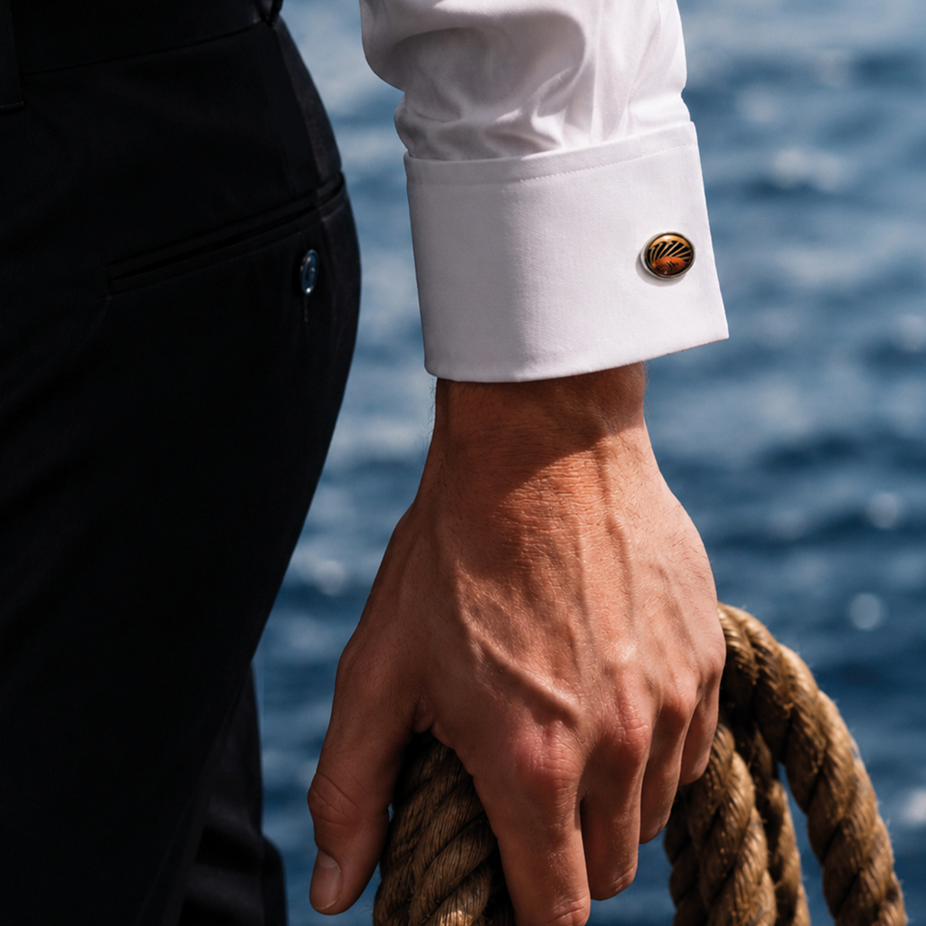 Neritina Shell Sterling Silver Cufflinks | Limited Edition