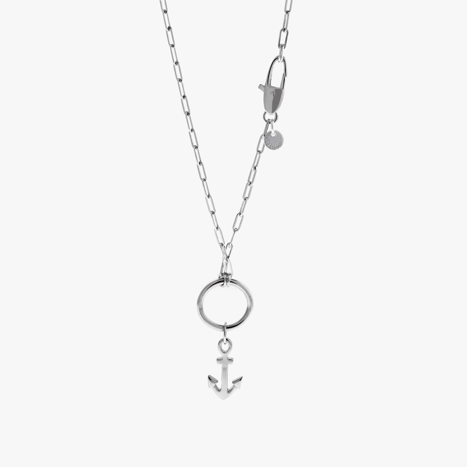 Marine Anchor Necklace in Sterling Silver