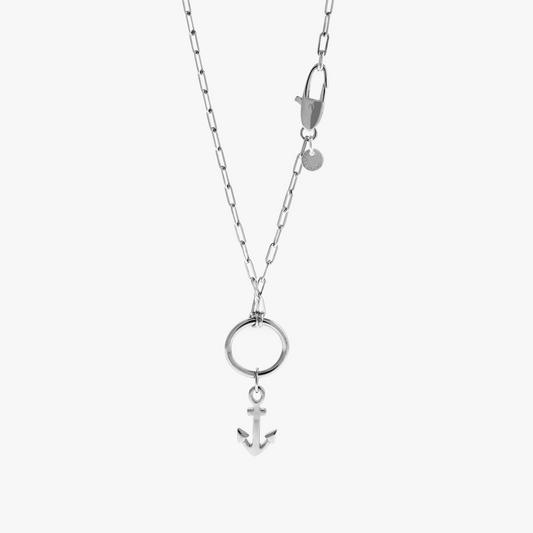 Marine Anchor Necklace in Sterling Silver