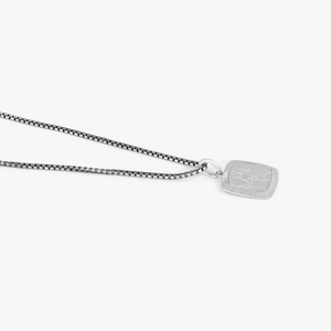 St. Christopher Necklace In Rhodium Plated Silver