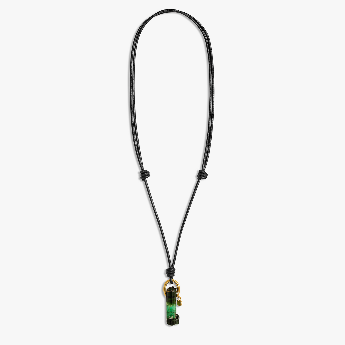 Green Tourmaline & 18ct Yellow Gold Rare Stones Necklace