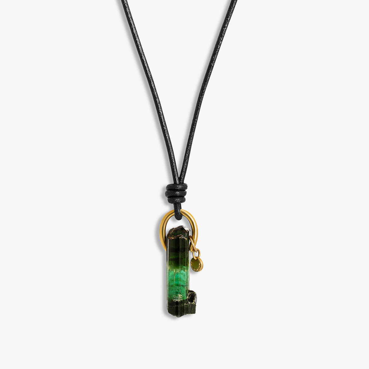 Green Tourmaline & 18ct Yellow Gold Rare Stones Necklace