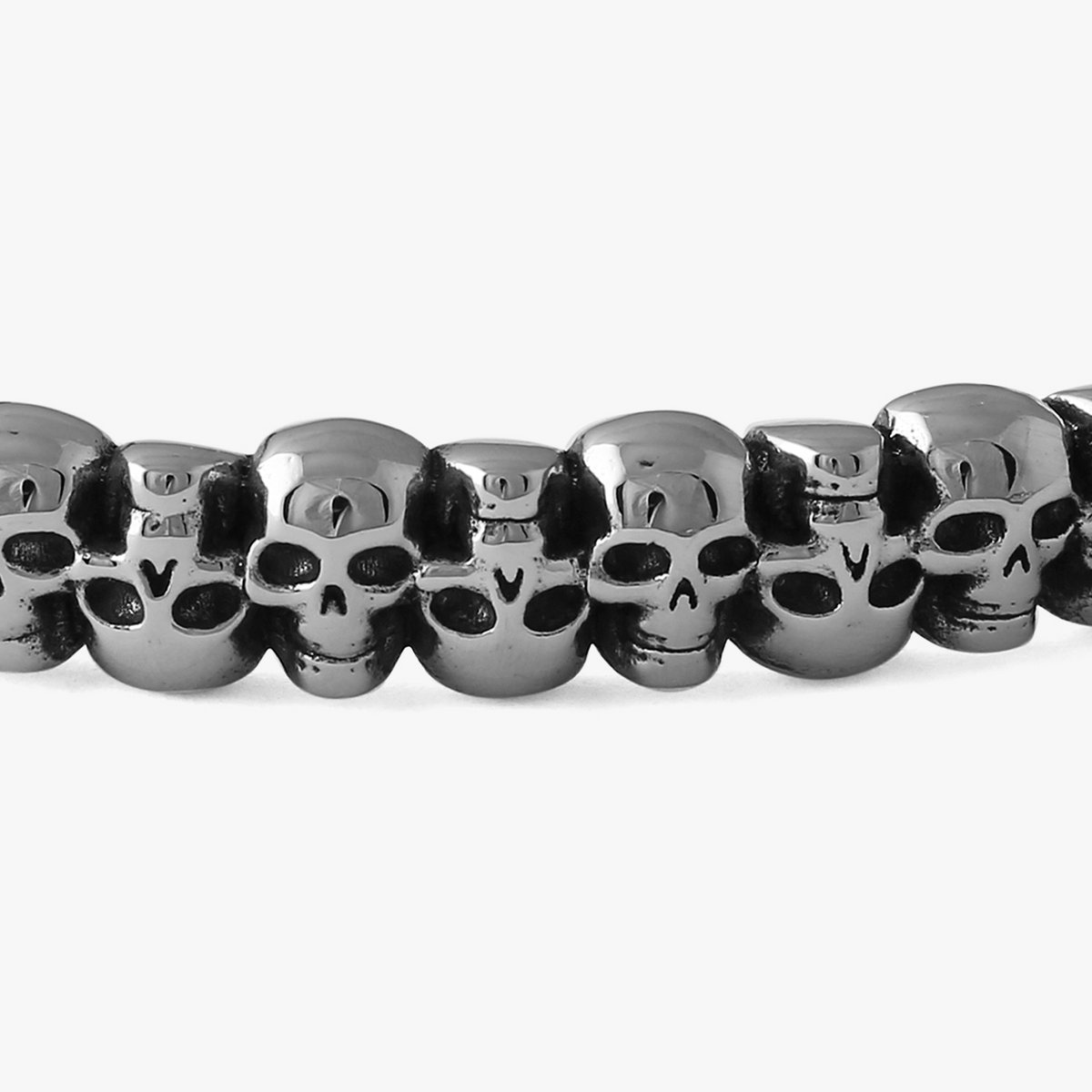 3D Skull Bangle in IP plated stainless steel