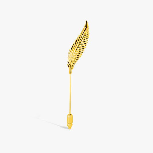 Cinnamon Fern Pin In Yellow Gold