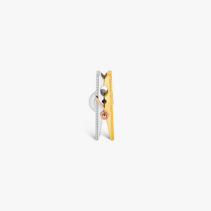 Mayfair Peg Pin In Rhodium & Yellow Gold