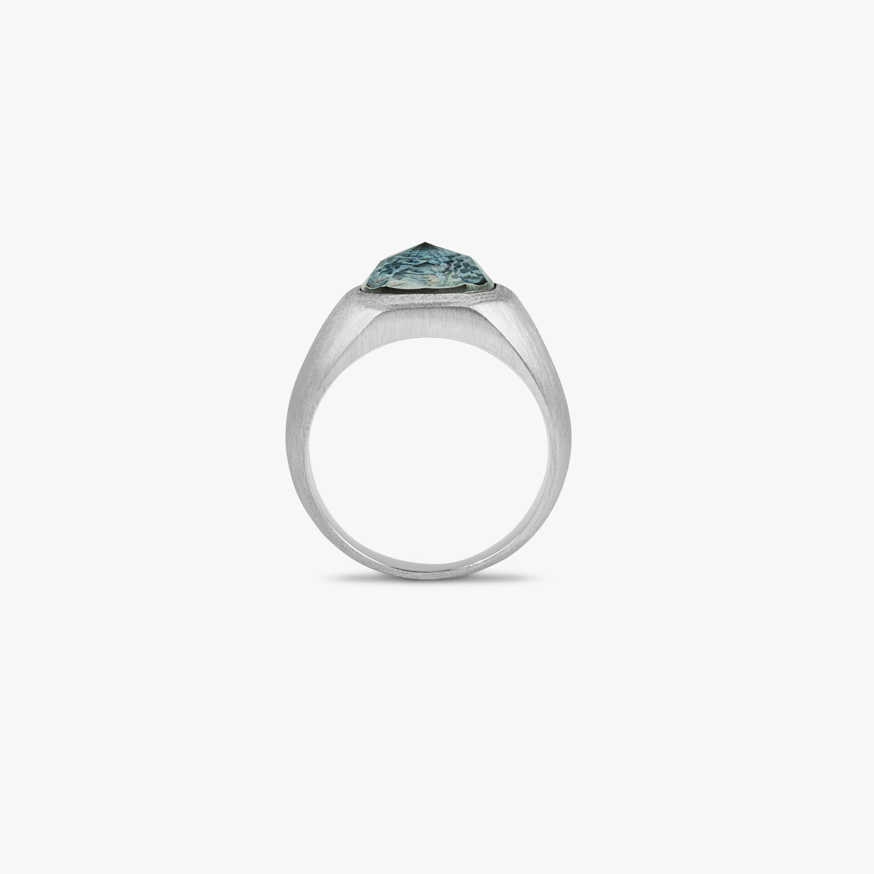 Pitersite Signet ring in sterling silver