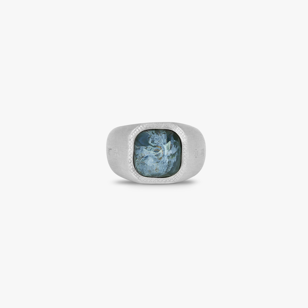 Pitersite Signet ring in sterling silver
