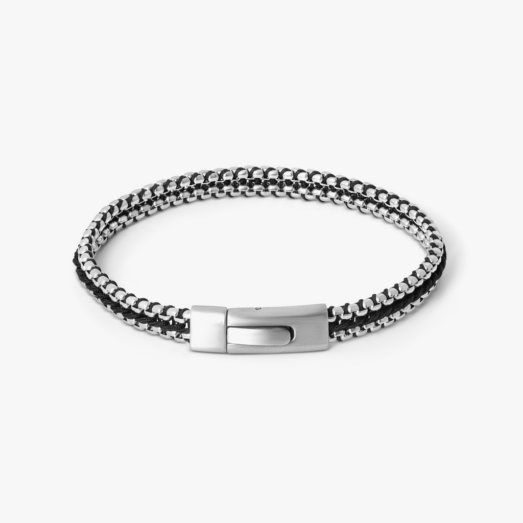 Tris Button Bracelet In Black