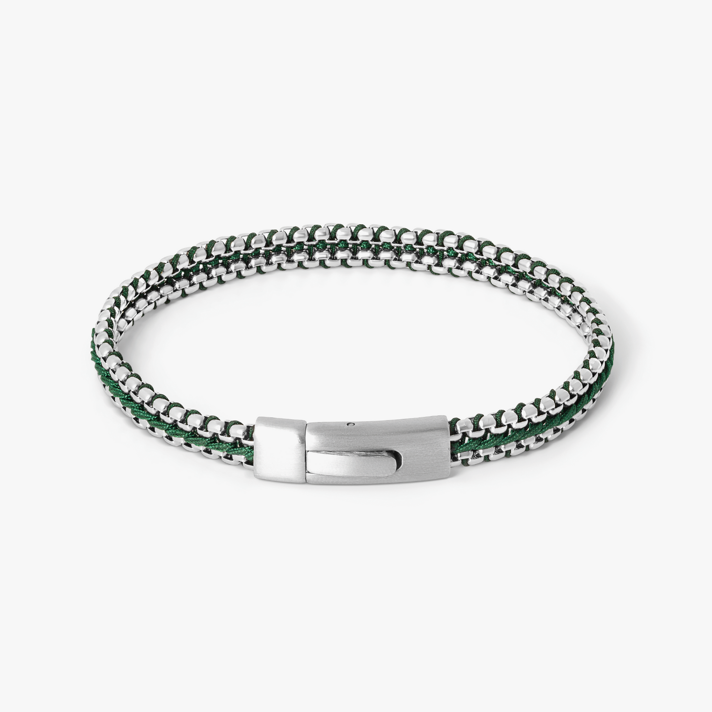 Tris Button Bracelet In Green