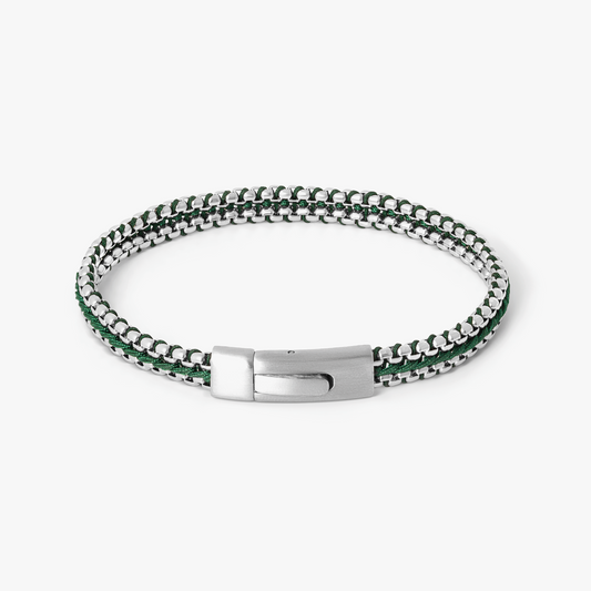 Tris Button Bracelet In Green