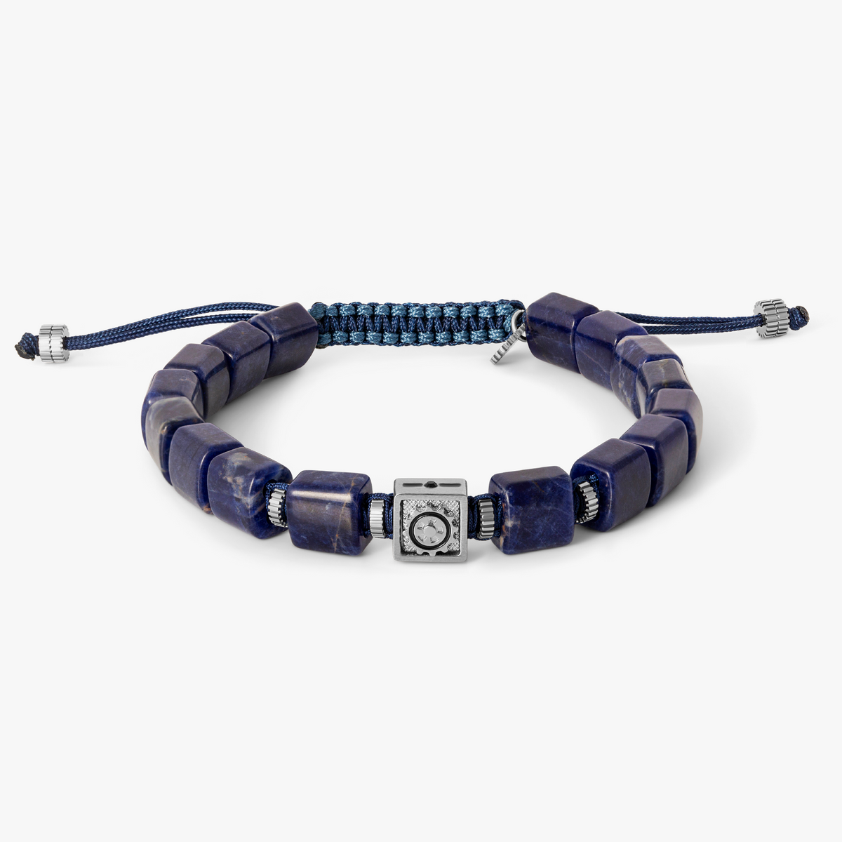 Nautical Gear Bracelet in Sodalite & Swarovski Stone With Stainless Steel