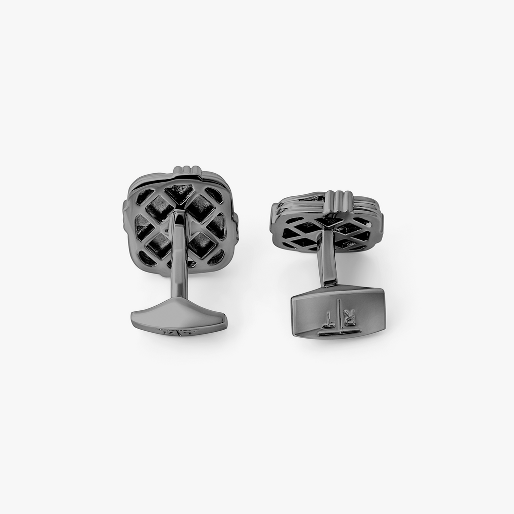 Quad Knot Cufflinks With Gunmetal Plating