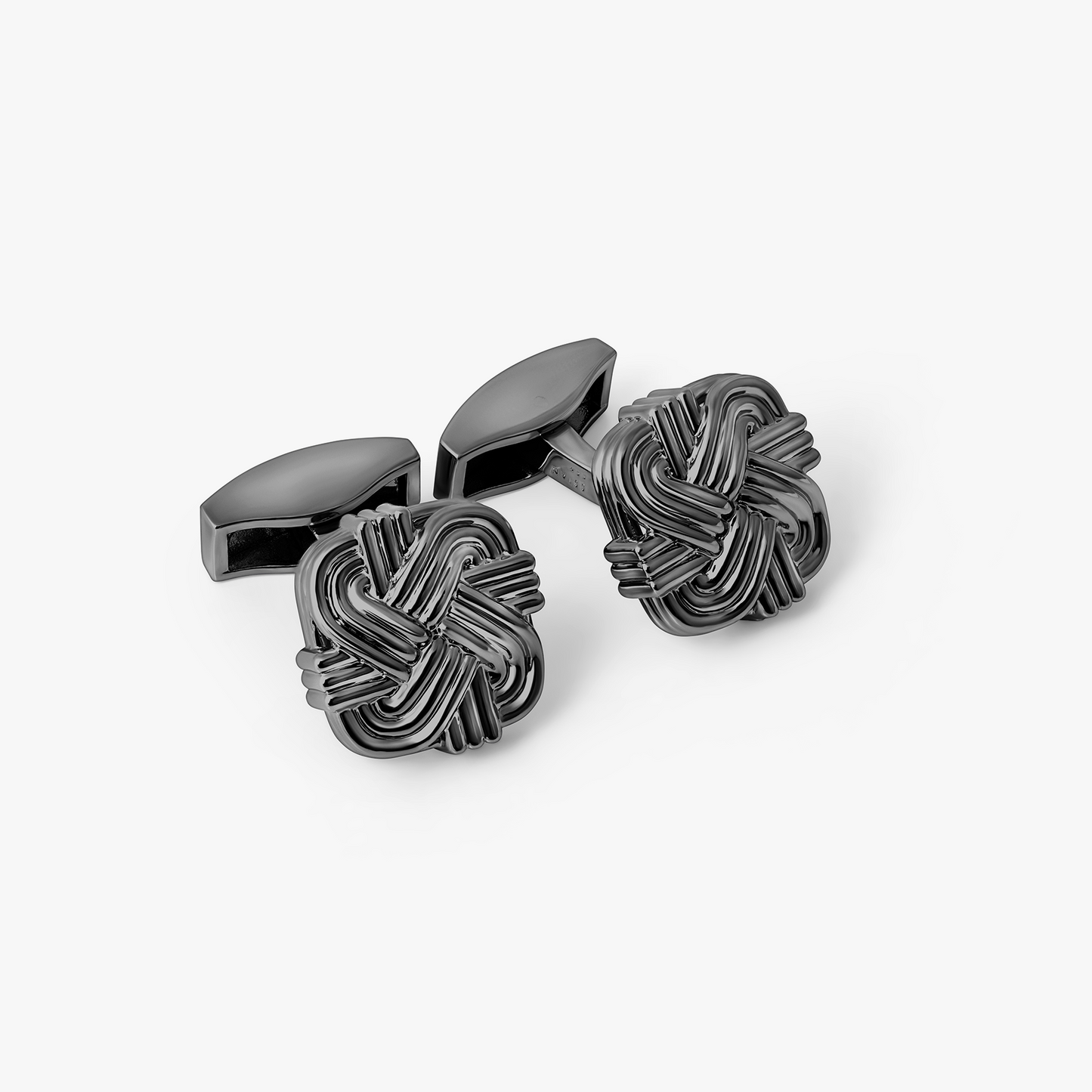 Quad Knot Cufflinks With Gunmetal Plating