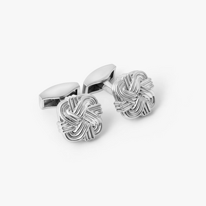 Quad Knot Cufflinks With Palladium Plating