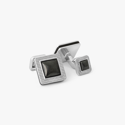 Duo Cabachon Cufflinks With Hematite